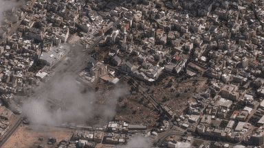 Hundreds of Palestinians killed in blast on Gaza hospital