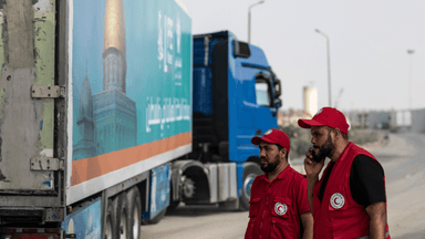Israel-Hamas update: aid trucks arrive in Gaza